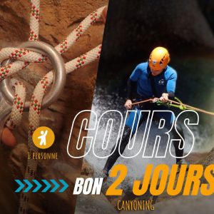 BON CADEAU Stage de canyoning niveau intermédiaire 2 jours – 1 personne
