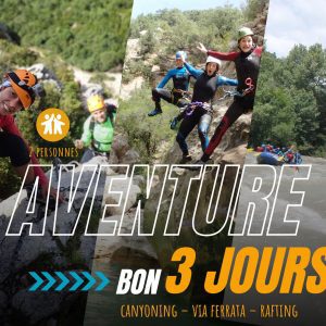 BON CADEAU Trois activités Niveau débutant/intermédiaire - 2 personnes