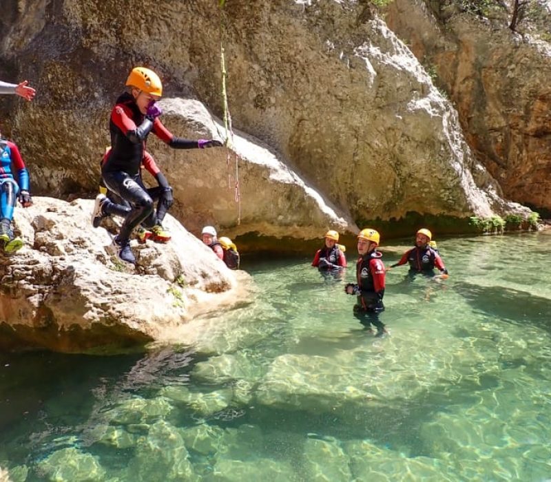 Barranco Barrasil con niños